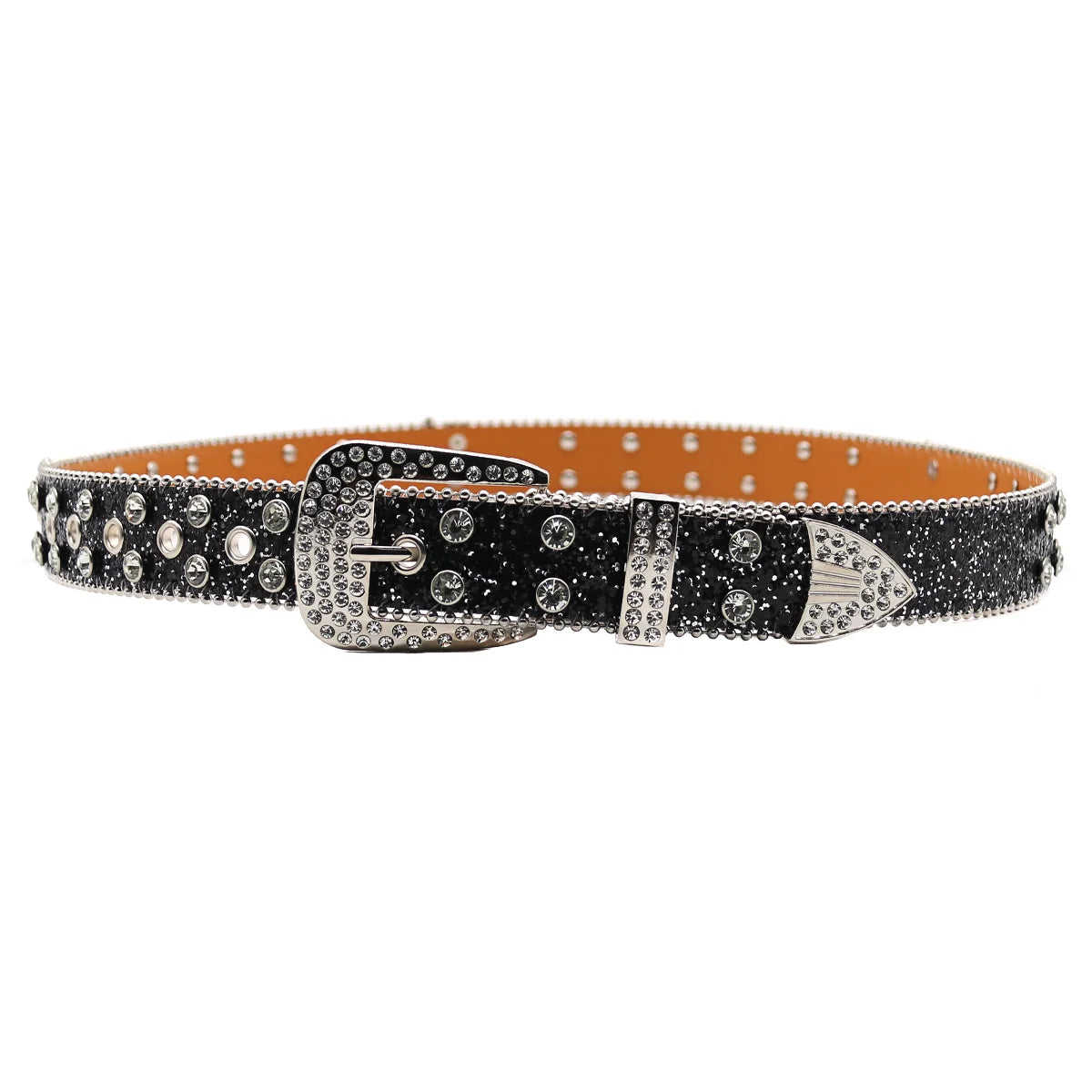 3.3CM Punk Rock Crystal Studded Belt Men Women Western Cowboy With Diamond Bing Bing Rhinestone Belt Disco E Girls For Jeans