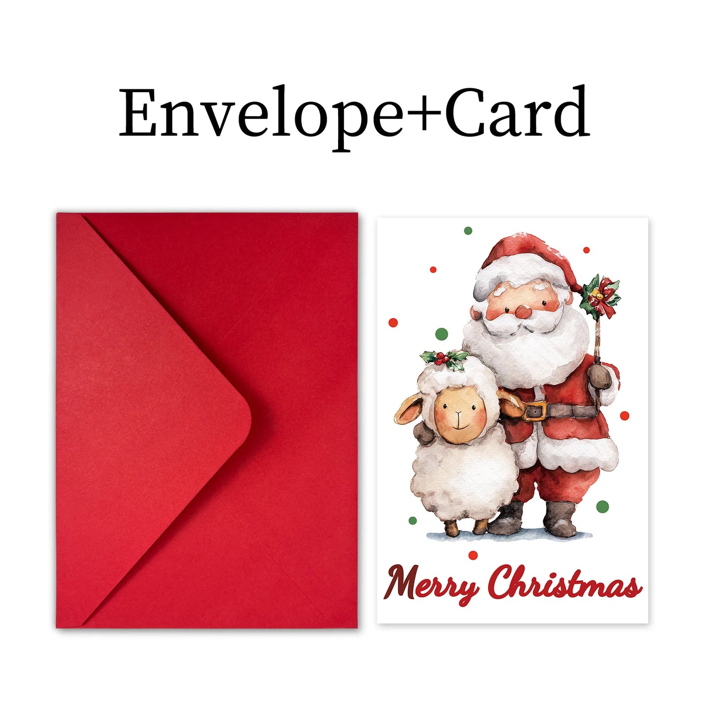 10pcs/Lot Merry Christmas Cards Message Card New Year Greeting Cards Christmas Gift For Family and Friends With Envelopes