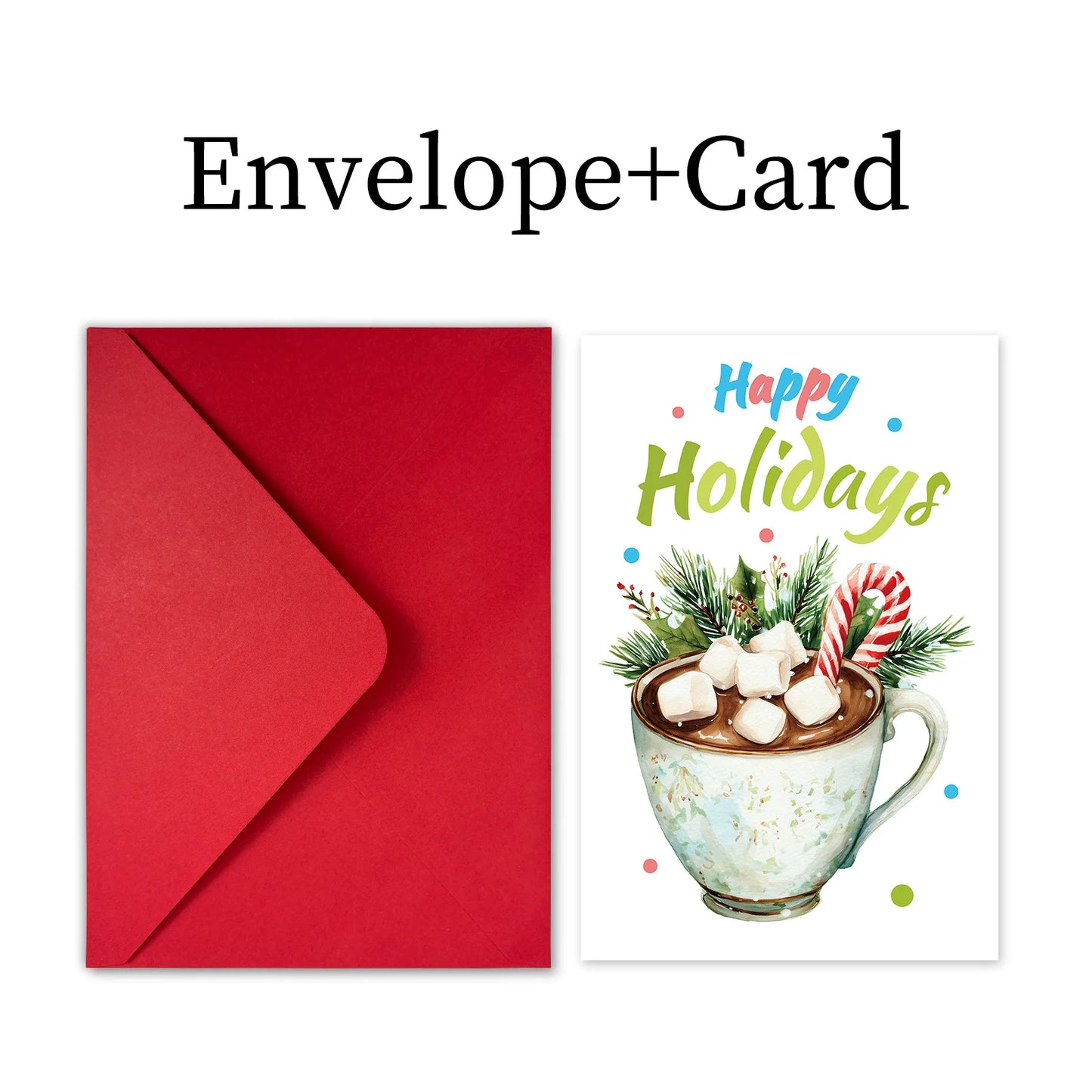 10pcs/Lot Merry Christmas Cards Message Card New Year Greeting Cards Christmas Gift For Family and Friends With Envelopes