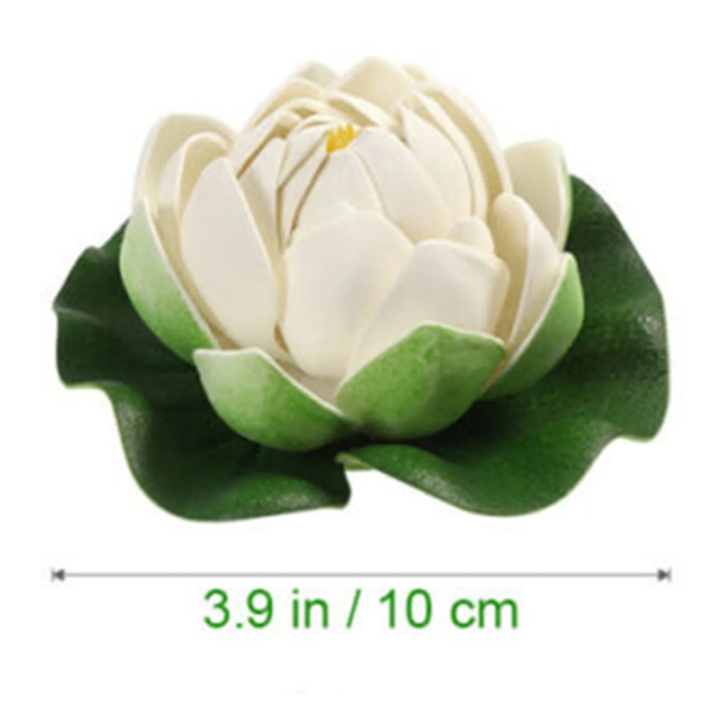 Floating Artificial Lotus Swimming Fake Flower Plant Lifelike Micro Landscape for Pond Garden Decor