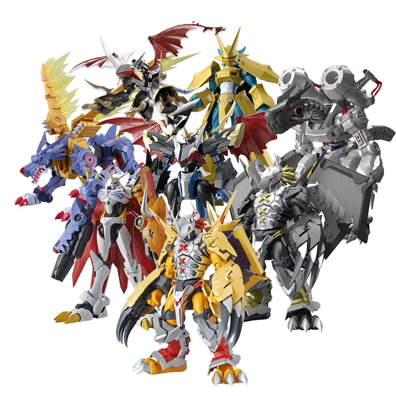 Bandai Original Anime Digimon Adventure War Greymon Garurumon Dukemon Action Figure Toys Collectible Model Gifts for Children