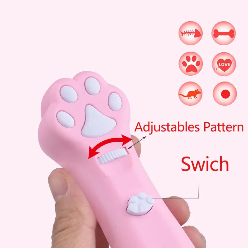 Laser Cat Teasing Stick Red Dot LED Light Pointer Interactive Toys Kitten Dog Chasers Training Indoor Pet Accessories Teasers