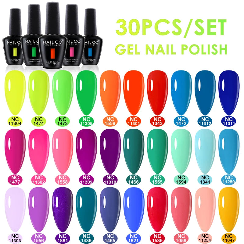 NAILCO 15ml 10/20pcs Gel Nail Polish Set Spring Summer Color UV Gel Nail Art All For Manicure  Gel Paint For DIY Professionals