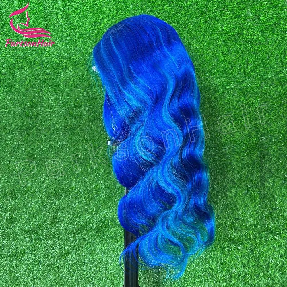 Highlight 613 Light Colored 13x6 HD Lace Frontal Wig Blue Human Hair Wigs Transparent 13x4 Lace Frontal Brazilian Wig For Women