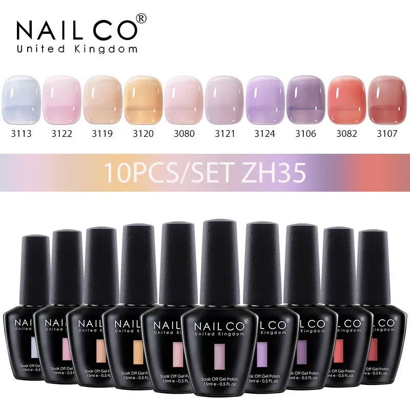 NAILCO 15ml 10/20pcs Gel Nail Polish Set Spring Summer Color UV Gel Nail Art All For Manicure  Gel Paint For DIY Professionals