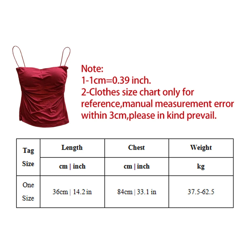 Summer Slim Fit Tank Top With With Built In Bra For Women Ultral-thin Strap Sleeveless T-shirt  Solid Color Female Crop Top