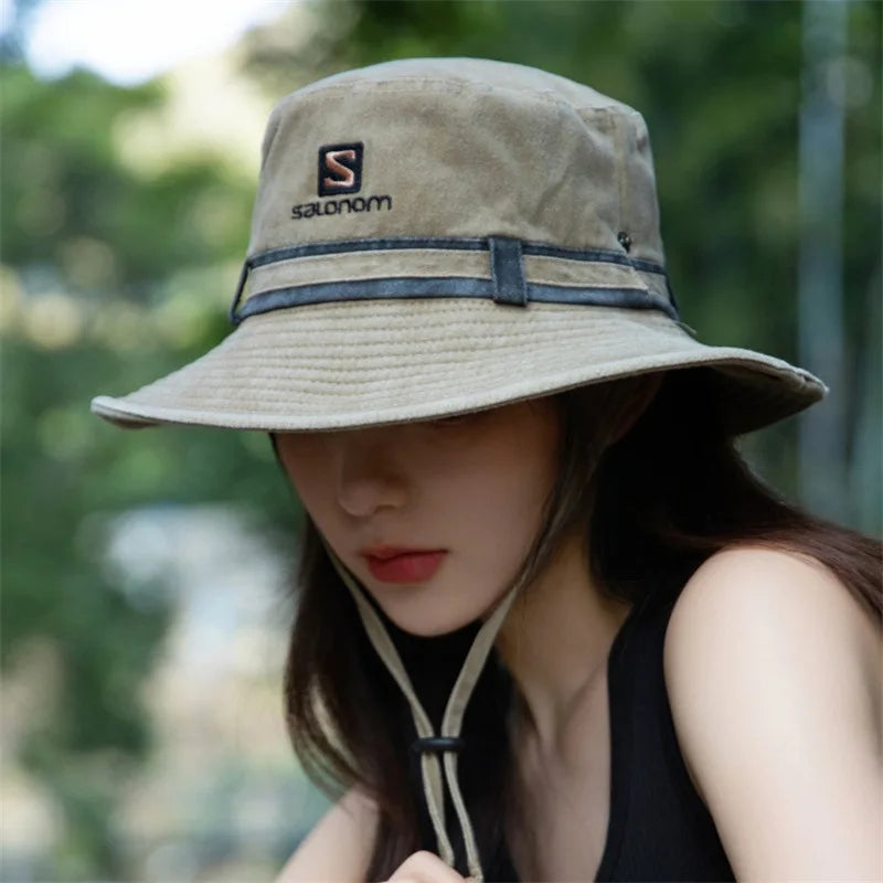 Atmosphere Style Sun Hat for Women, Spring and Summer Sunshade Fisherman Hat for Mountaineering, Camping, Travel, and Outdoor