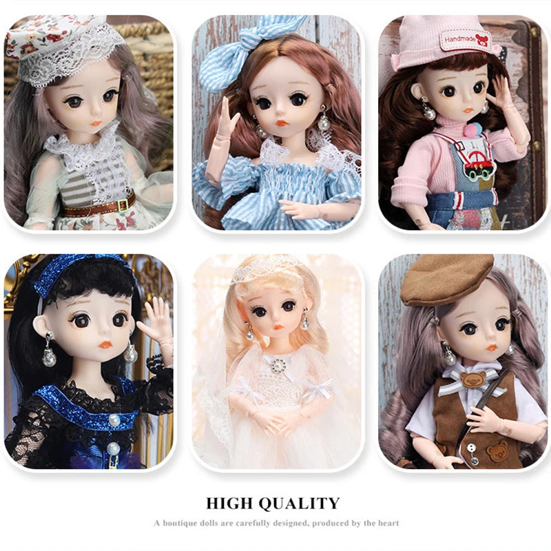 30cm Cute Princess Doll Set or Doll Clothes 21 Joints Moveable Doll Kids Girl Doll Toy Gift 1/6 Bjd Doll