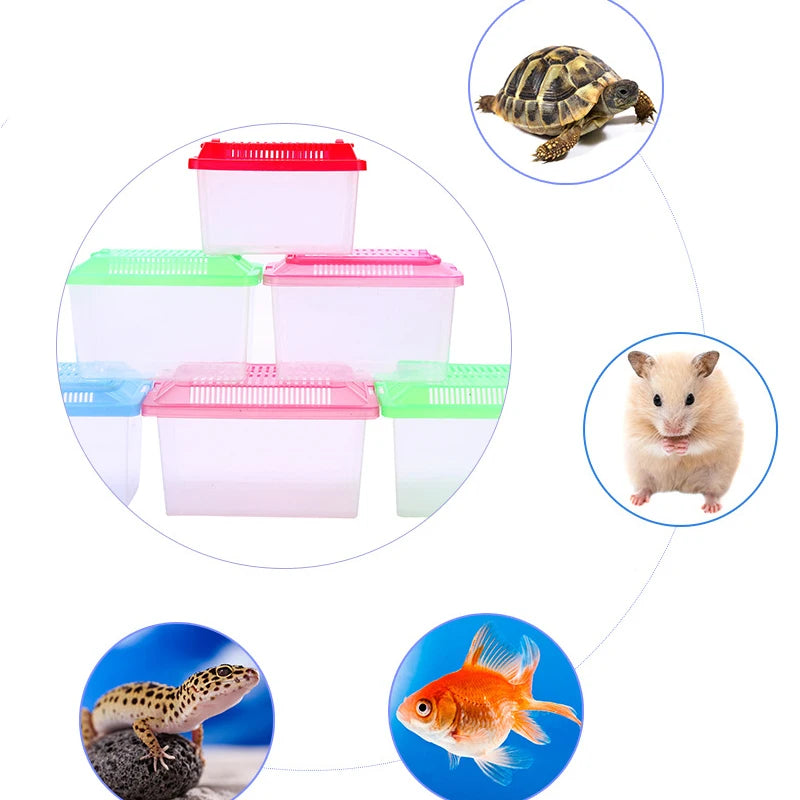 Portable Transparen Feeding Aquarium Pet Products Goldfish Tank Turtle Tank Hamster Box