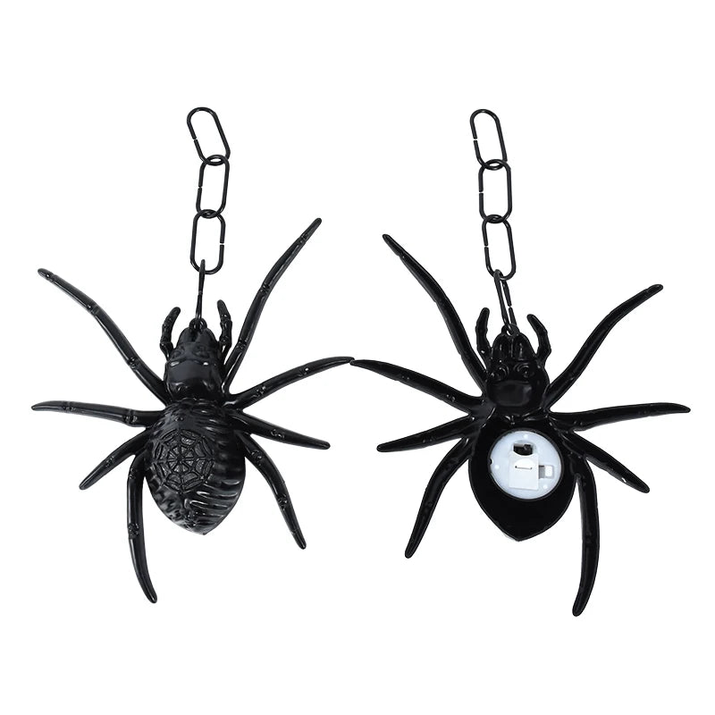 Halloween Glowing Spider LED Night Light Outdoor Door Wall Garden Home Hanging Decor Halloween Haunted House Props Decoration