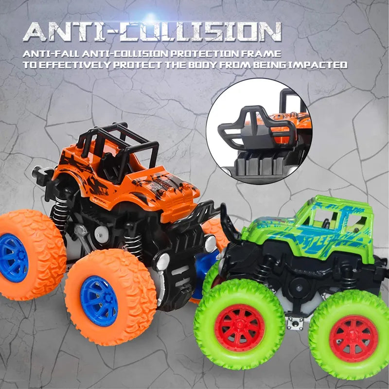 Hot Toys Car Monster Truck Four-wheel Drive Vehicle Stunt Dump Car Inertia Car Toy Dinosaur Pull Back Children Toy Boy Girl Gift