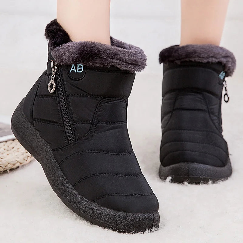 Women's Boots Women's Winter Boots Fur Winter Shoes For Women Ankle Boots Snow Super Warm Low Heels Botas Mujer Winter Footwear