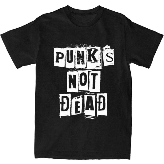 Men Women's T Shirt Punk Rock T-Shirts Fashion Punks Not Dead Summer Tees Vintage Casual Cotton Clothes Birthday Present