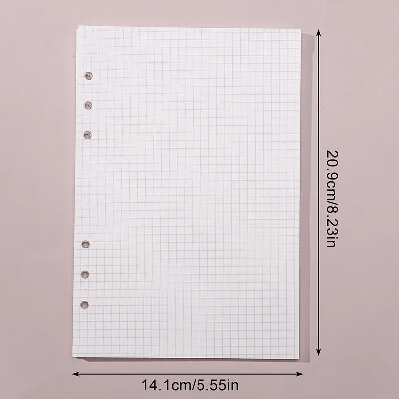 A5 Loose-Leaf Notebook Refill 45Sheet Spiral Binder Paper Index Inside Page Dot Grid Blank Stationery