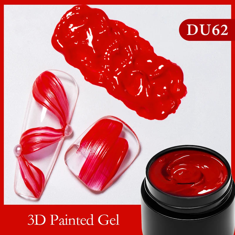 Mtssii 8ml Clear Non Stick Hand Solid Extension Nail Gel Polish 3D Carving Flower Nail Art Building UV Gel Acrylic Varnish