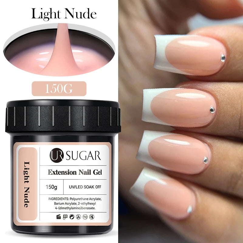 UR SUGAR 150g Extension French Acrylic Gel Soak Off UV LED Camouflage Color Hard Gel Jelly Fast Dry Nail Building Extend Gum Gel