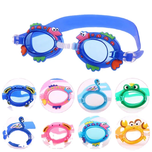 New Adjustable Waterproof  Anti-fog Swimming Goggles for Children Kids Cartoon Cute Swim Goggles Swimming Pool Accessories