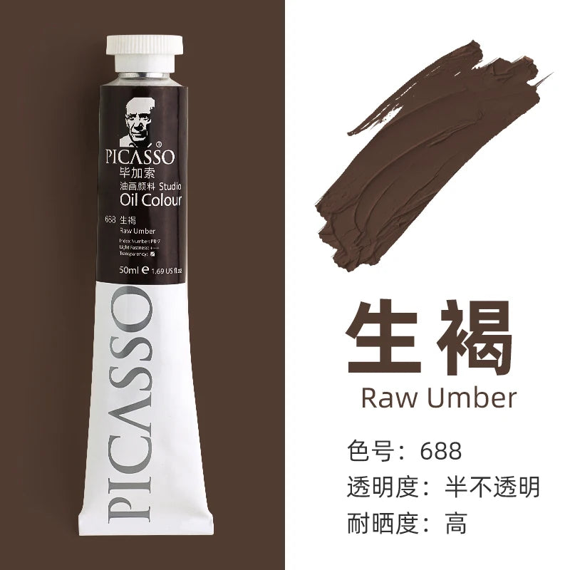 170ml LargeTubes Oil Paint Non-Toxic Excellent Tinting Strength, Mixable for Canvas Painting Artist Beginners DIY Art Supplies