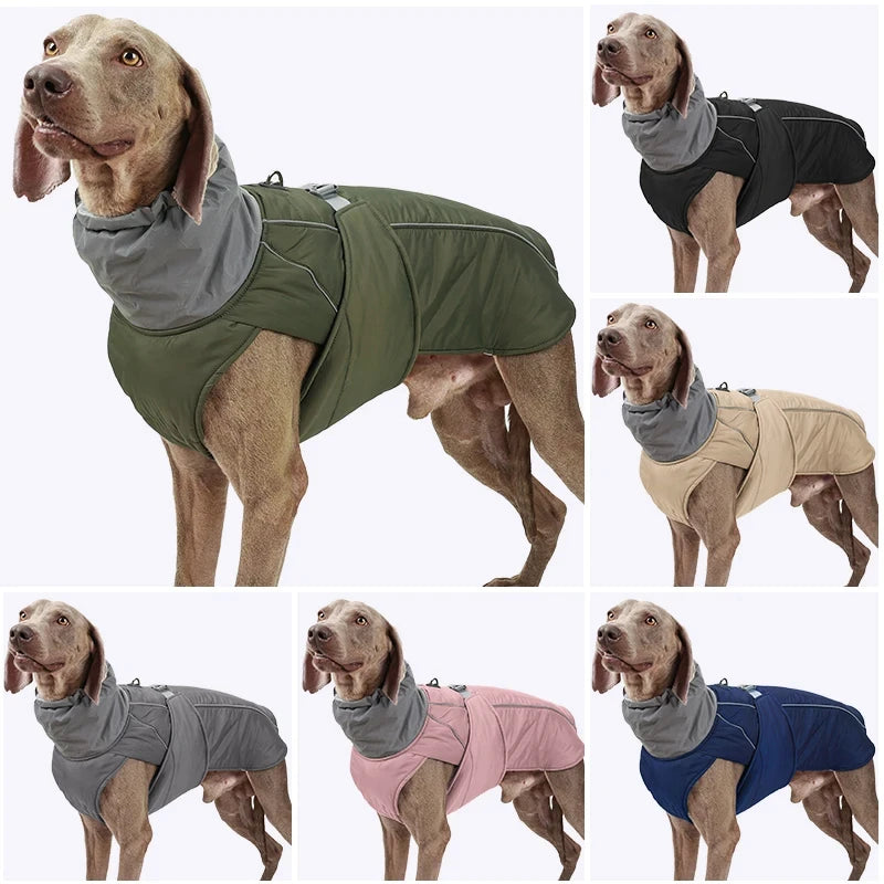 Dog Clothes Luxury Winter Jacket for Small Medium Large Dogs Waterproof Soft Padded Warm Pet Coat Safety Reflective Dog Outfit