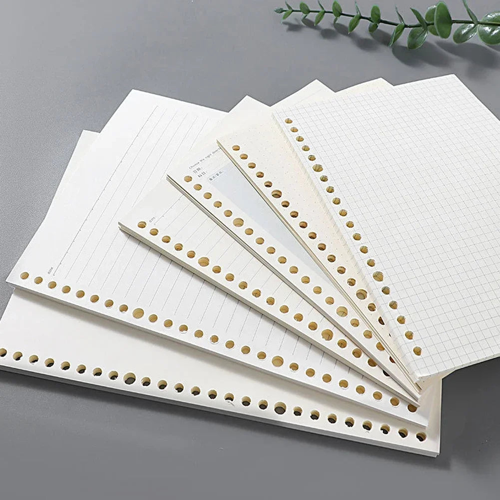 60 Sheets B5 A5 A6 Loose Leaf Notebook Refill Spiral Binder Inner Page Grid Line Planner Notepad Paper School Office Supplies