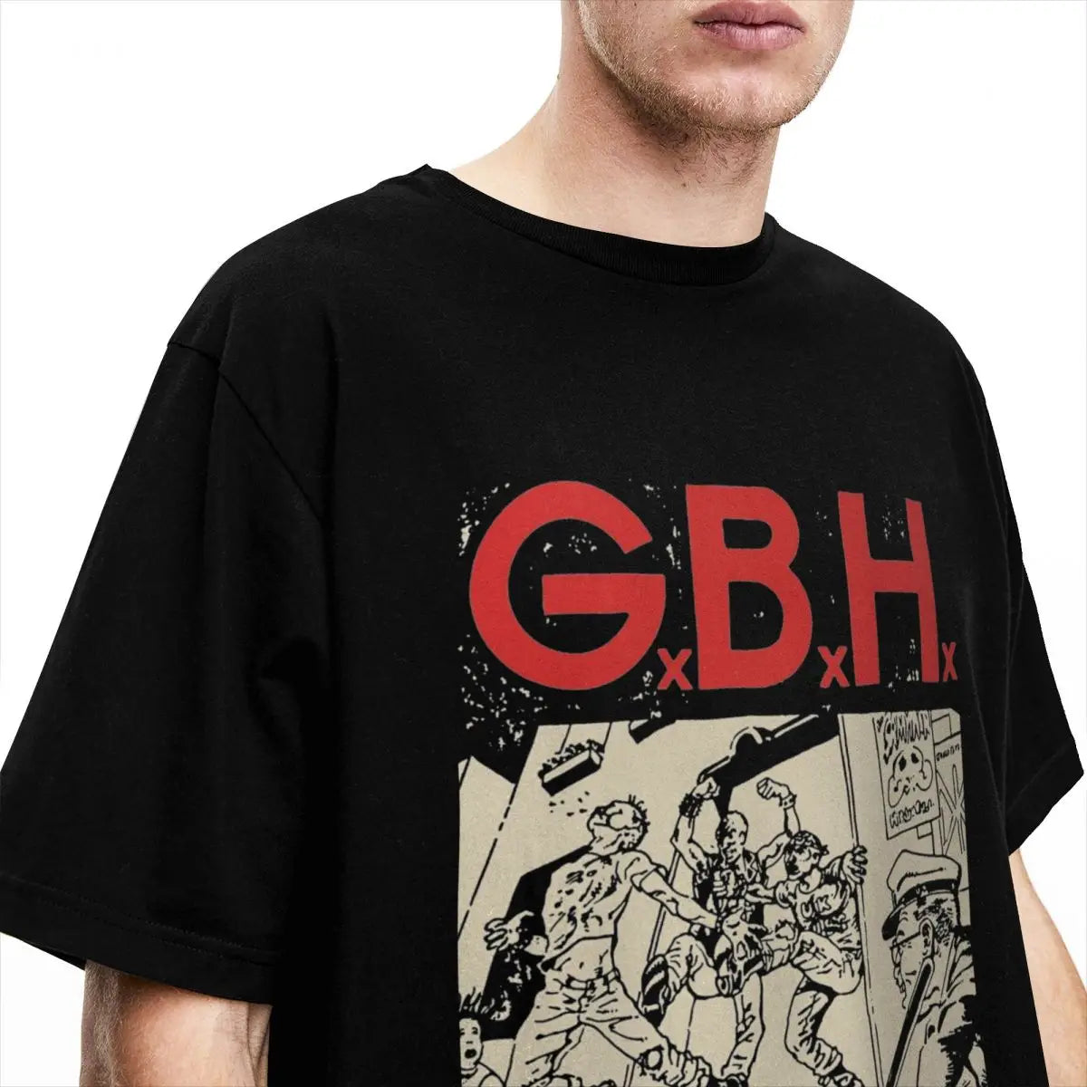 Men Women Gbh Punk Music Band Rock Graphic T Shirt Merchandise Novelty Cotton T Shirts Tee Clothes New Arrival