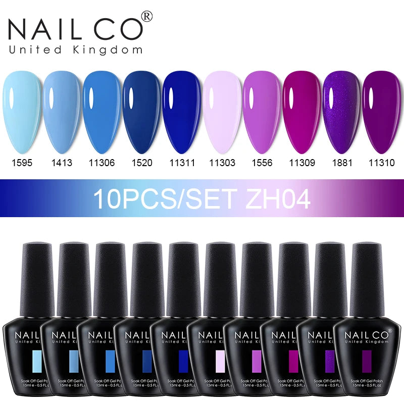 NAILCO 15ml 10/20pcs Gel Nail Polish Set Spring Summer Color UV Gel Nail Art All For Manicure  Gel Paint For DIY Professionals