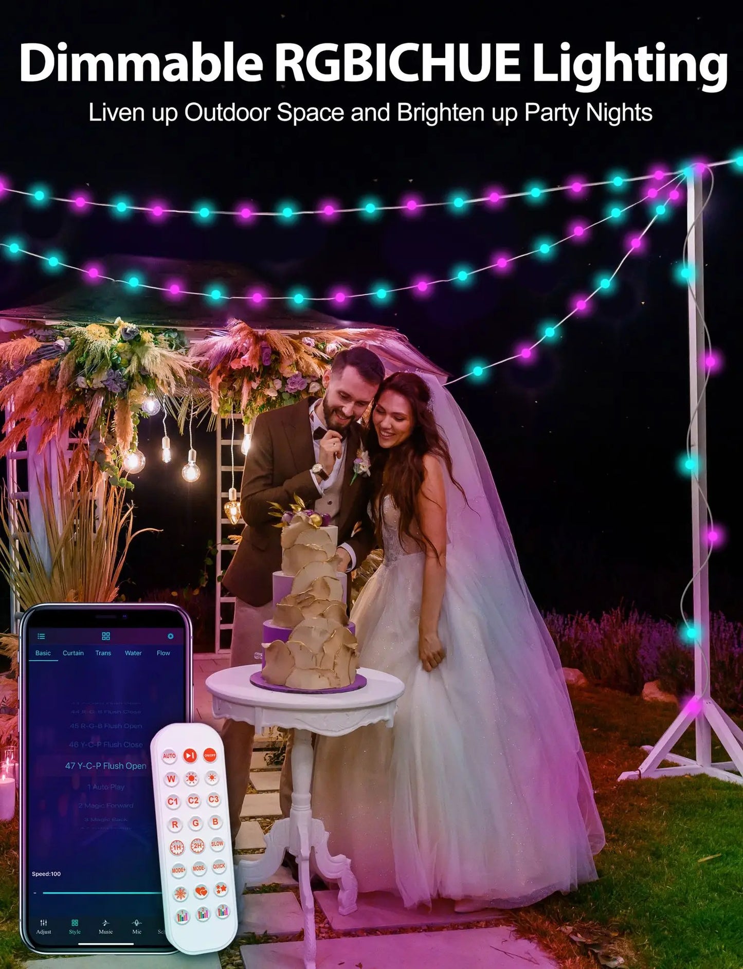 5M/10M/15M/20M Tuya Wifi Bluetooth APP Smart LED Light String Fairy Lights For Garden Christmas Festival Decor Outdoor Indoor