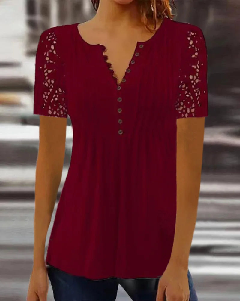 Shirts for Women Clothes Vintage Y2k Tops Spring Fashion T-shirts Casual Elegant Lace Autumn Women Clothing Spring Streetwear
