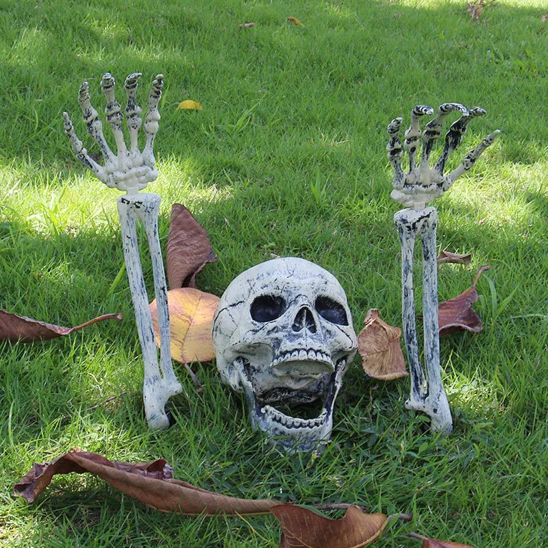 Halloween Decoration With Skull Simulation Props Ghost Festival Garden Skeleton Ornaments Skeleton Sets