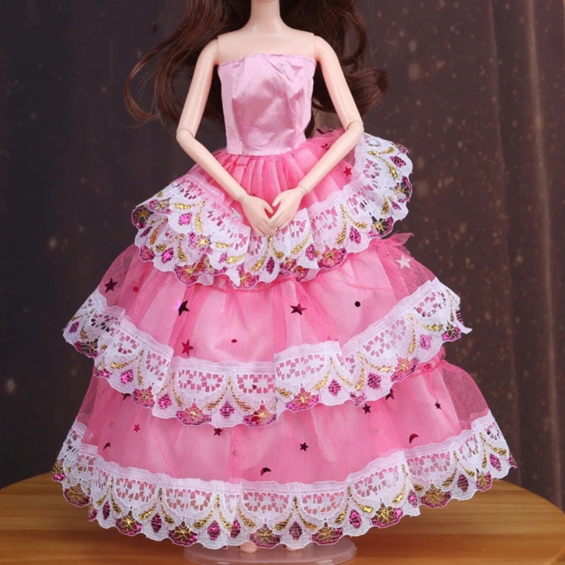 Fashion Princess Canonicals Dress for 30cm Barbies Doll Wedding Clothes Girl Gift Party Dress 29CM Barbie Long Short Skirt