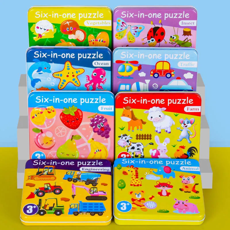 Montessori Baby Puzzle Educational Toys Matching Game 3D Puzzle Board Jigsaw children's Puzzles Wooden Puzzles For Kids 2 3 Year