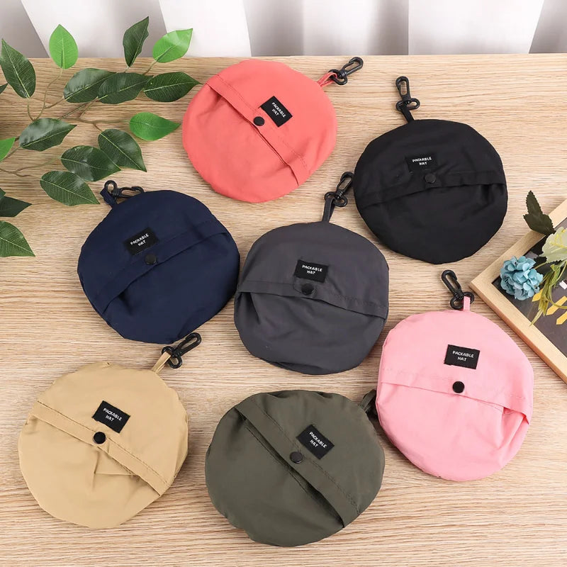 Spring Summer Fisherman Hat Drawstring Bucket Hats Outdoors Climb Travel Sunshade Cap Waterproof Foldable Portable Casual Caps