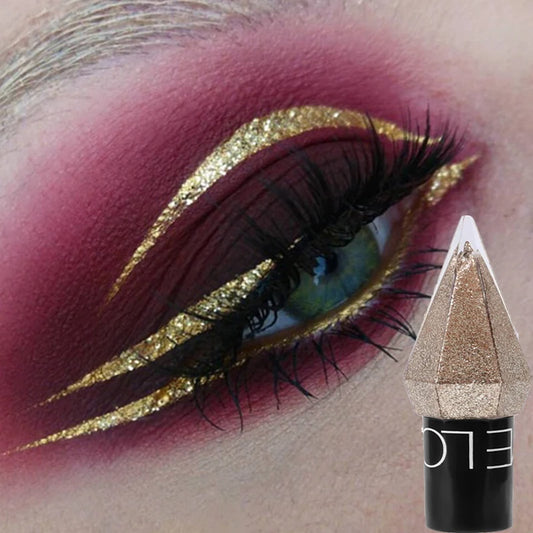 Diamond Shiny Rose Gold Eyeliner Eyeshadow Stick Waterproof Silver White Color Glitter Sequins Eyeliner Eyes Makeup Cosmetics