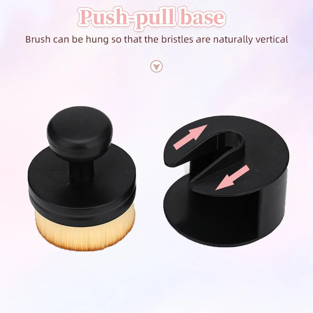 1/2PCS Seal Foundation Brush Push-Pull O Shape Seal Stamp Makeup Brushes Powder Blush Brush Liquid Cosmetic Make Up Brushes Tool