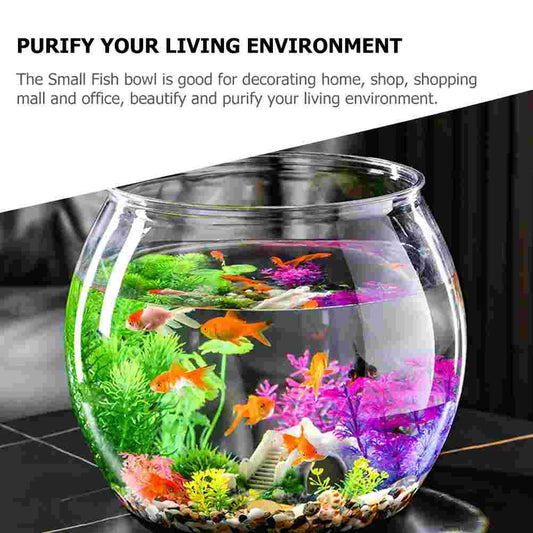 Transparent Small Aquarium Fish Tank Flower Pot Decorations Micro Landscape Bowl Fishbowl