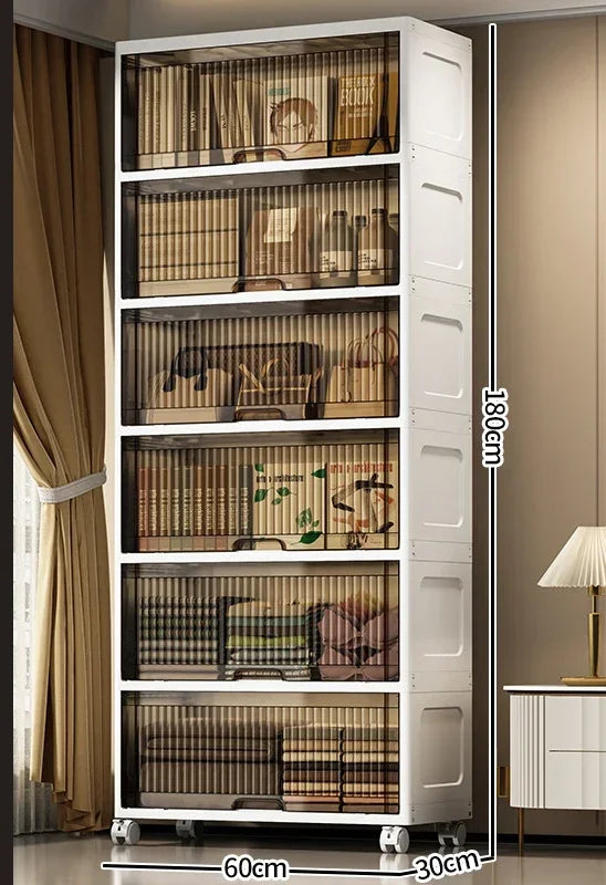 Flip Storage Cabinet Living Room Snack Storage Rack Bedroom Multi-Layer Storage Shelf Multi-Functional Storage Bins Shoe Boxes