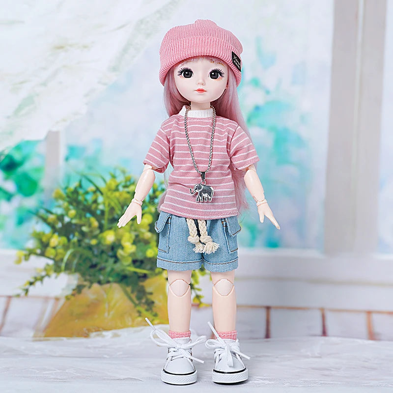 Fashion Causal Suit Doll 1/6 Bjd Doll Clothes 30cm Doll Set Skirt Accessories Kids Girls Doll Toy Gift