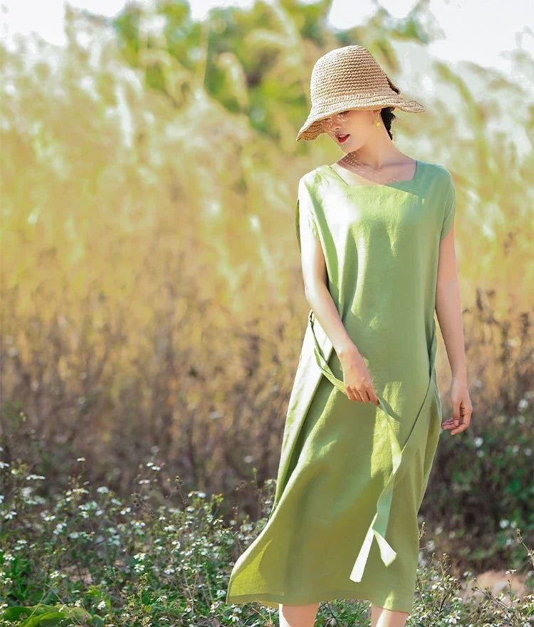Midi Bandage Green Short Sleeve Female Dress Chic and Elegant Pretty on Promotion Sale Clearance Luxury A Line Women's Dresses