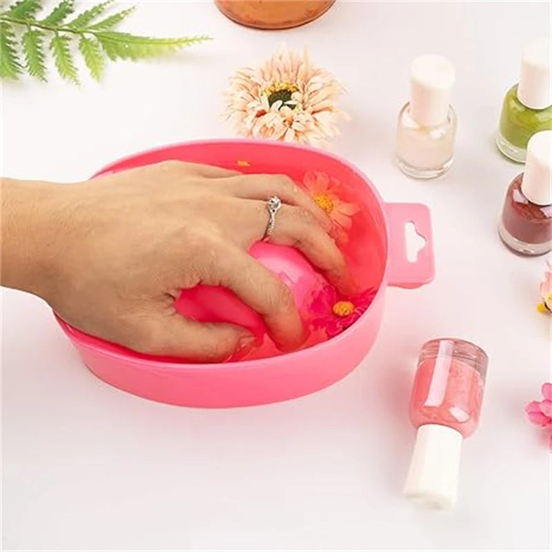 Nail Soaking Soak Off Tray Bowls Nail Art Hand Wash Gel Polish Remover Kit DIY Salon Nails Spa Bath Treatment Manicure Tools