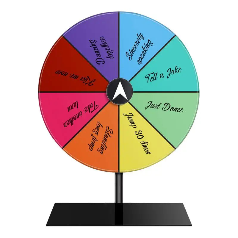 Prize Wheel Dry Erase Spin Wheel Spinner Game Color Roulette Wheel Heavy Duty Editable Spin Wheel ForPrizes Tabletop Prize Wheel