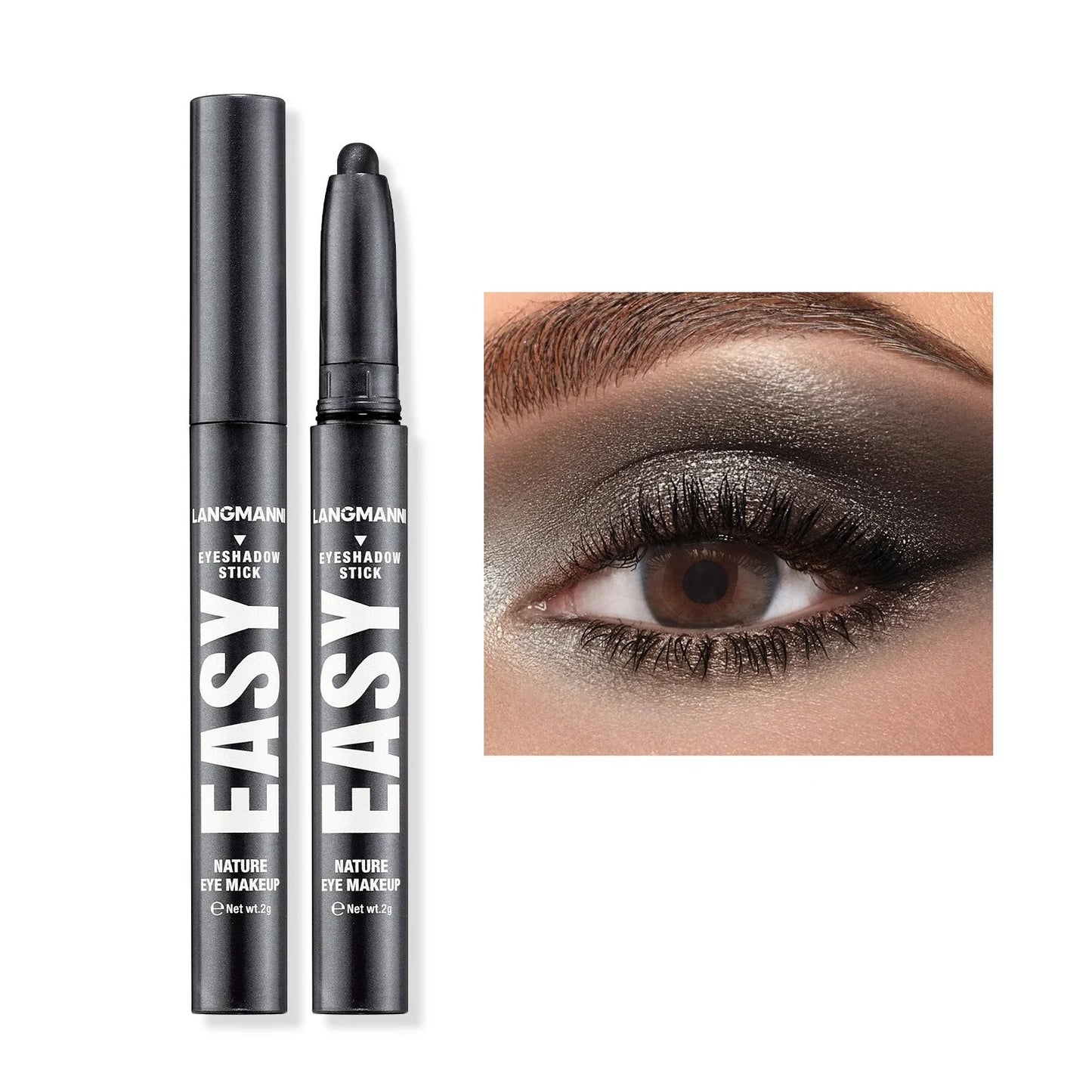 12 Colors Pearly Eyeshadow Stick Waterproof Glitter Matte Nude Eye Shadow Pencil High Pigmented Shimmer Eyeshadow Makeup Tool