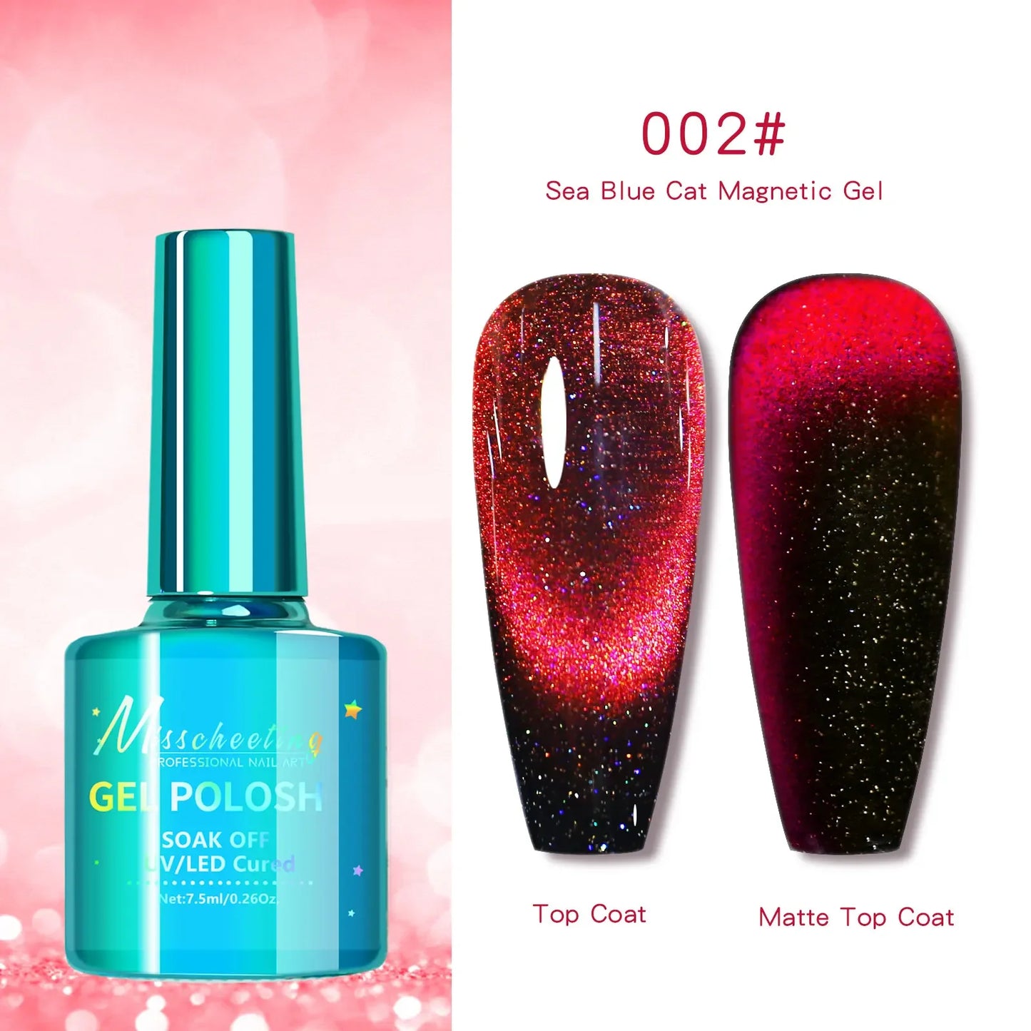 7.5ml Magnetic Laser 12D Cat Eyes Effect UV Nails Gel Polish Varnish Glitter Starry Nail Art Soak Off Keygel Hybrid Lacquer Gel