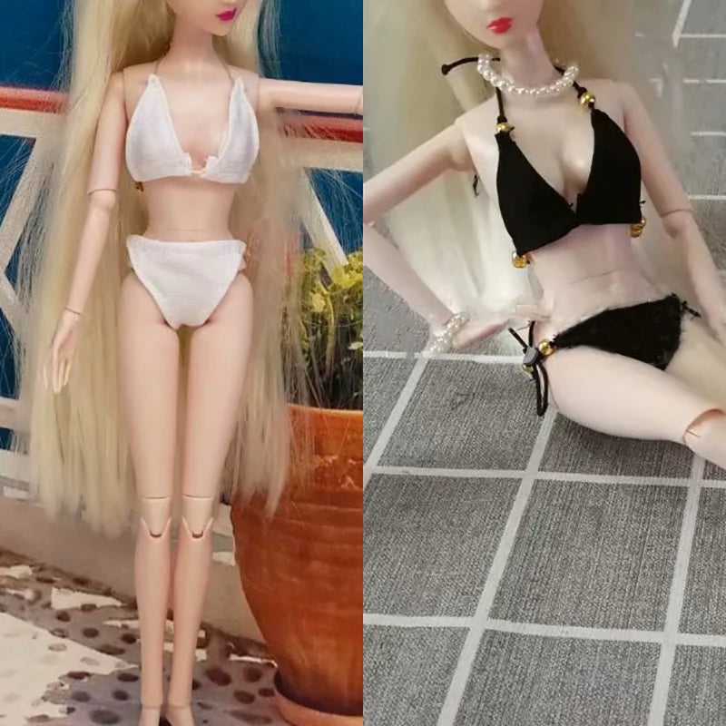 1:6 Scale Bikini Clothes Bra Underwear Lingerie Set For Barbie Doll Girls Female Body Model Accessories