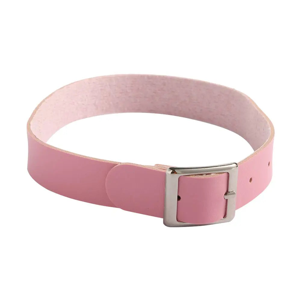 Fashion Gothic Punk Collar Necklace PU Leather Choker Necklace Buckle Collar