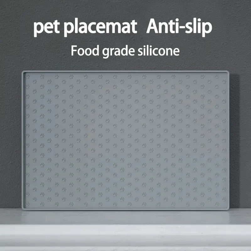 Pet Placemat Cat Dog Drinking Feeding Placemat Feeder Mats Cat Feed Mat Dog Food bowl Mat Silicone Waterproof Pet Bowl Pad