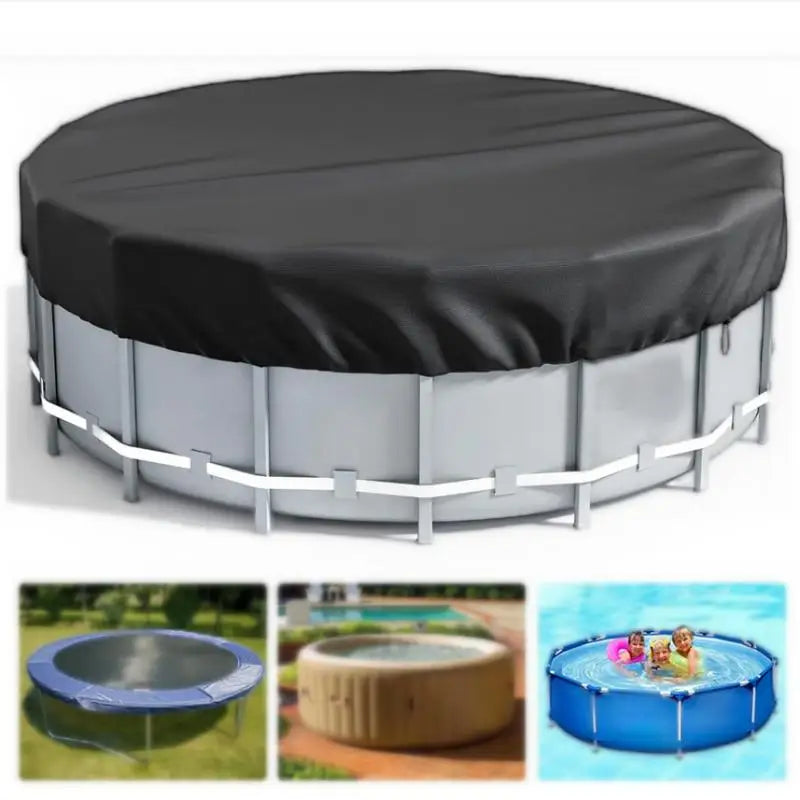 Round Pool Cover Inground Solar Covers For Above Ground Pools Heavy Duty Tear-Resistant Summer Pool Protector Accessories