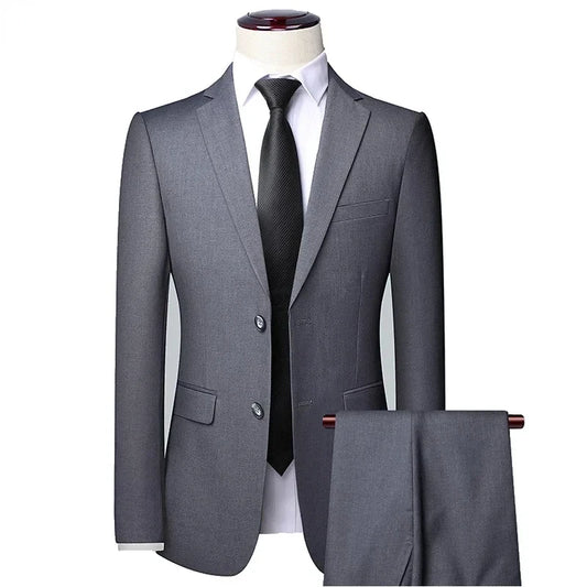 Men Suits For Wedding 2 Pieces 3 Sets Blazers Elegant Formal Jackets Vest Pants Coats Full 2024 Classic Costume High Quality