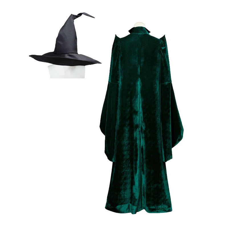 School of Witchcraft and Wizardry Costume Professor Mileva McGonagall Hogwarts College Presidentis Robe Halloween Costume