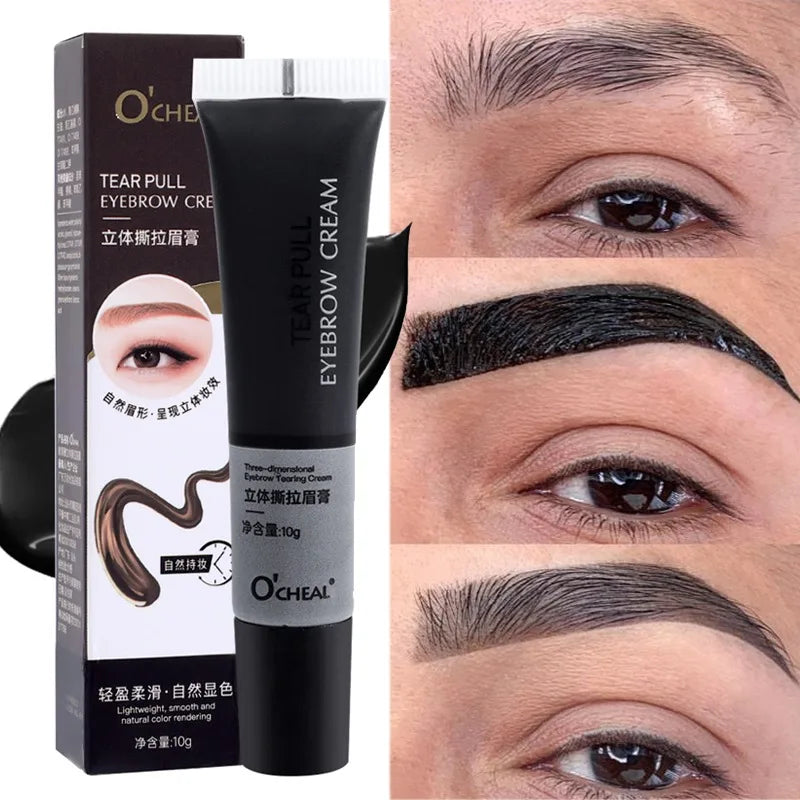 Waterproof Peel Off Eyebrow Gel Semi-Permanent Matte Eye Brow Tattoo Tint Lasting Dye Eyebrow Enhancer Cream Make Up Cosmetics