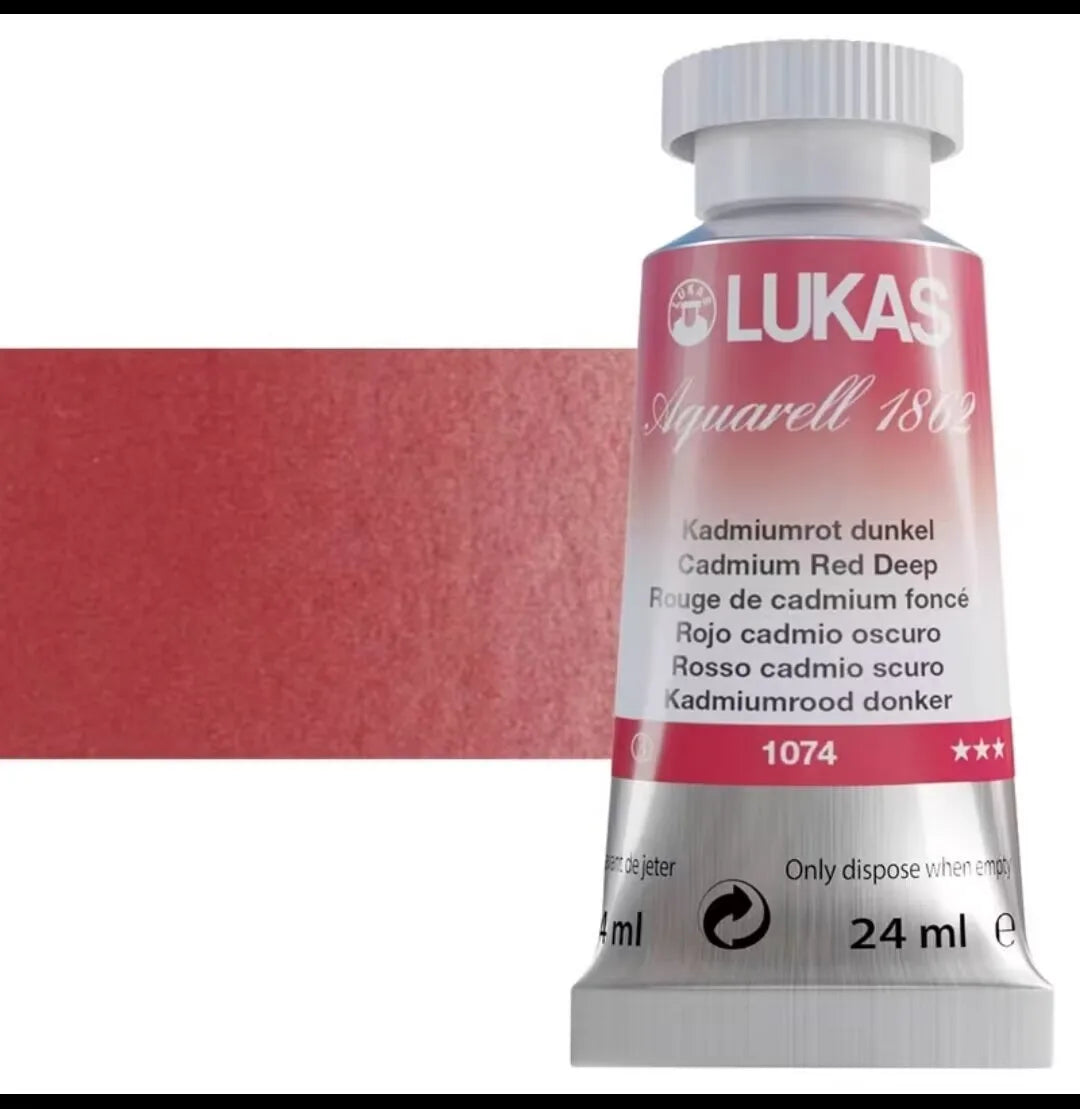 Germany imported LUKAS aquarelle 1862 artist watercolor paint 24ml 70 colors